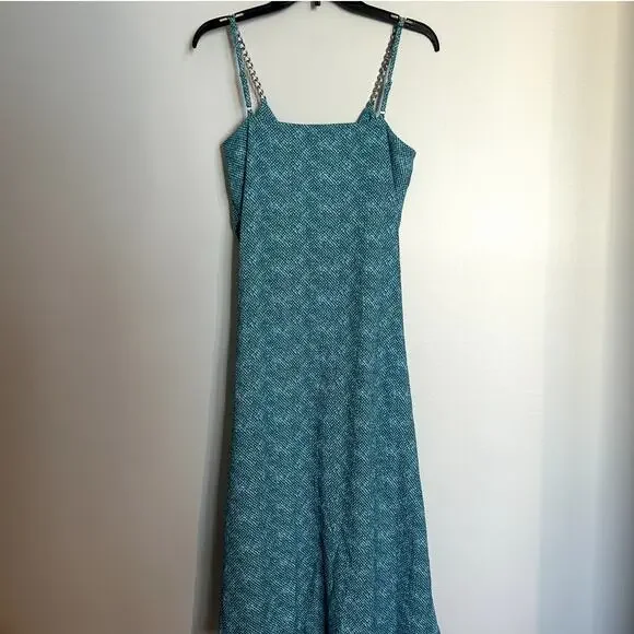 NWT Michael Kors Twist Chain Strap Camisole Dress, Blue, Women's Large - Picture 7 of 7